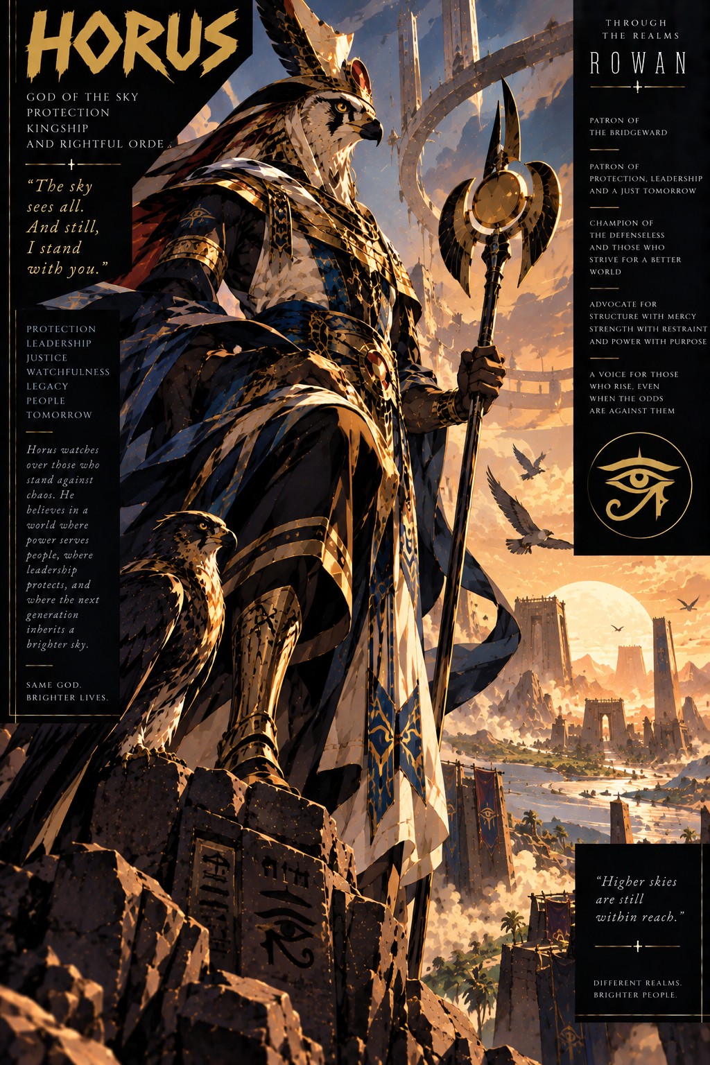 Approved Rowan artwork of Horus