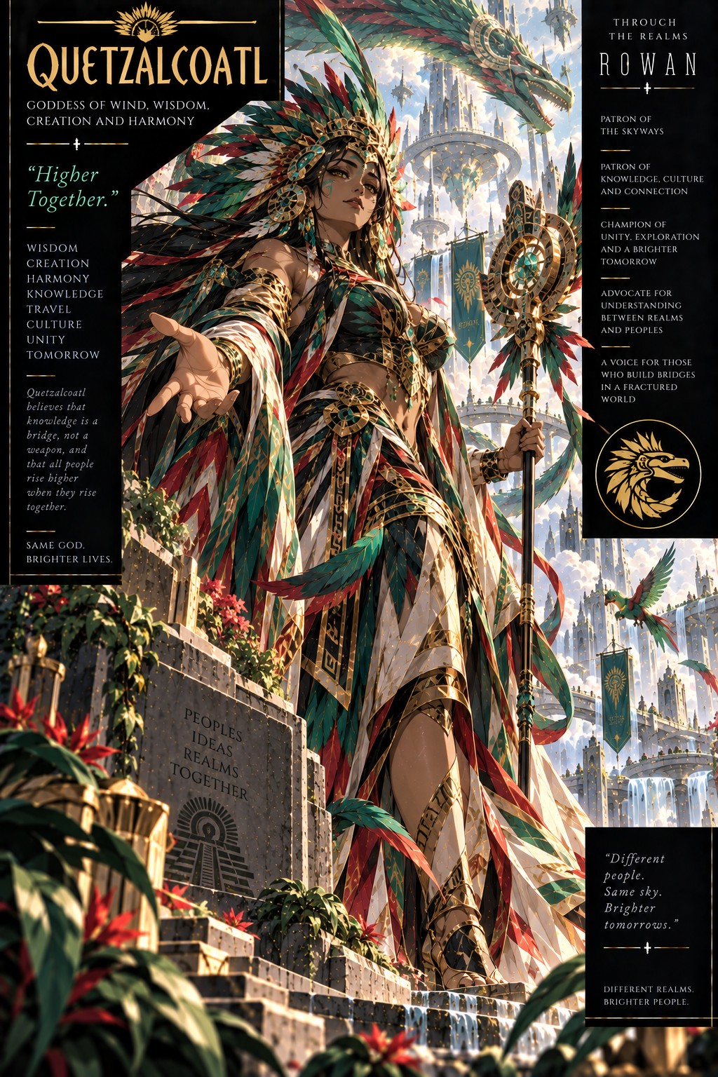 Approved Rowan artwork of Quetzalcoatl