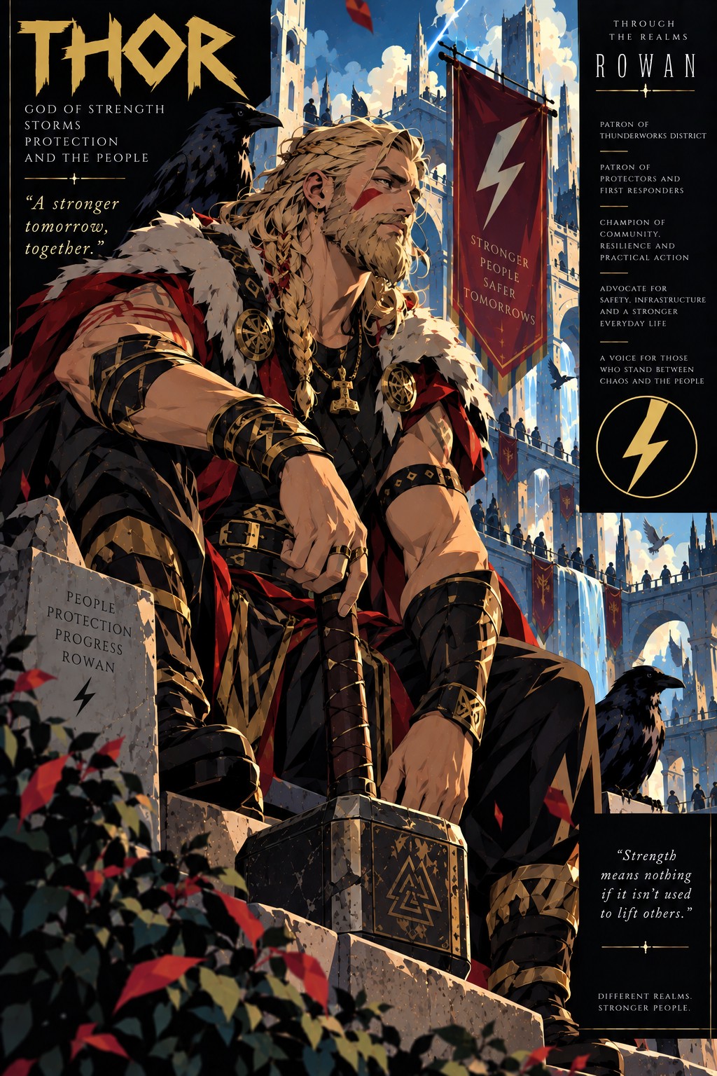 Approved Rowan artwork of Thor